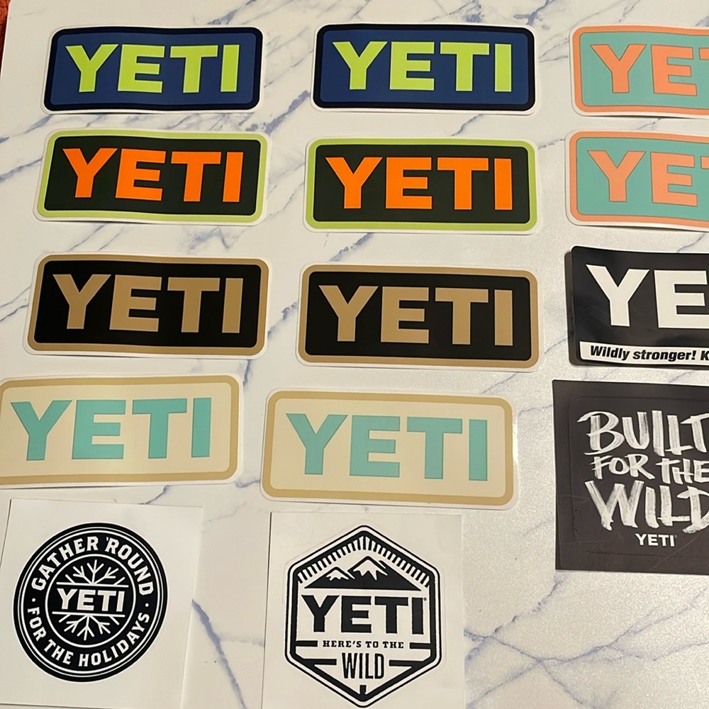 NWOT’s- Yeti Stickers-bundle of 14 stickers